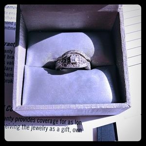 1/2 CTW 14KWG 1/5CT Princess Cut wedding ring